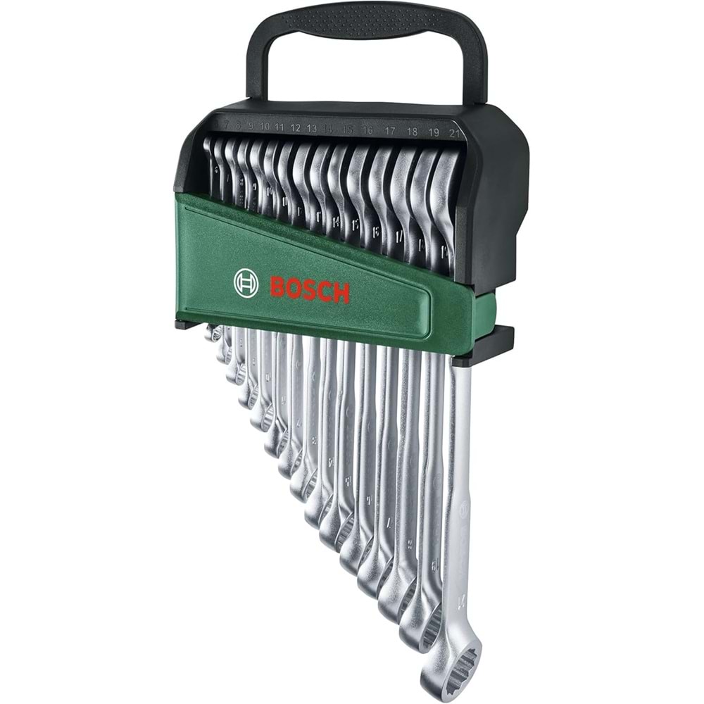 BOSCH AÇIK UÇLU KOMBİNE ANAHTAR SETİ 15 PARÇA