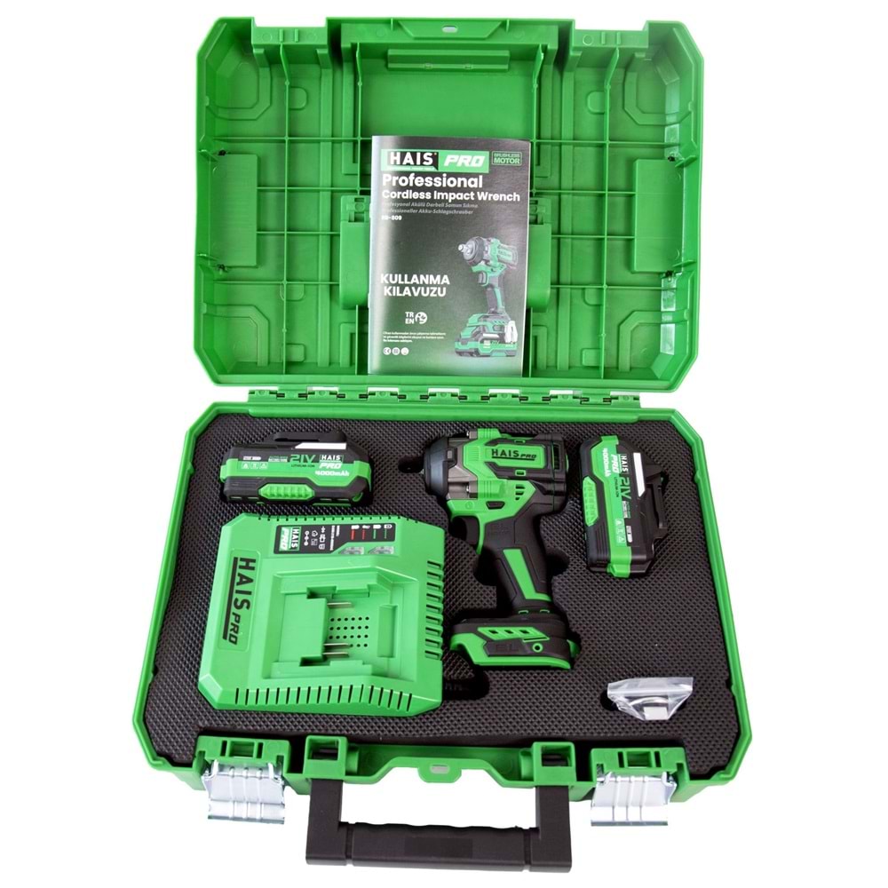Hais Pro Profesyonel Darbeli Somun Sıkma 850 Nm 21 V