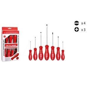 Cerpa Norm 7 Parça X-Plus Düz Yıldız Tornavida Seti